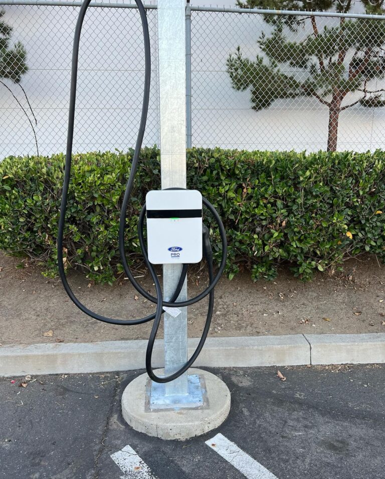 Close-up of high-voltage electrical connections or safety components.